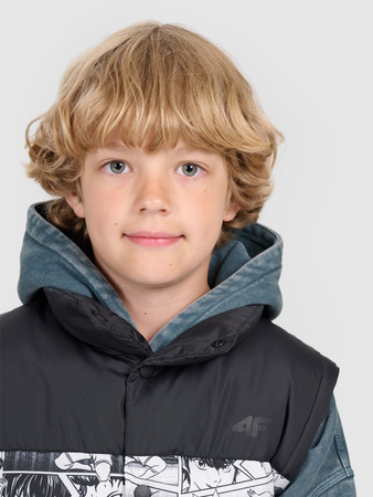 Bezrękawnik puchowy z wypełnieniem syntetycznym chłopięcy 4F 4FJRAW25TVJAM321-10A