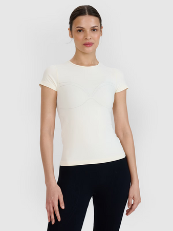 Koszulka do jogi i pilatesu szybkoschnąca damska 4F 4FWSS25TFTSF1270-11S