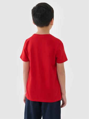 T-shirt z nadrukiem chłopięcy 4F 4FJWSS25TTSHM2179-62S