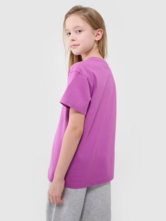 T-shirt oversize gładki dziewczęcy 4F 4FJWSS25TTSHF2326-50S