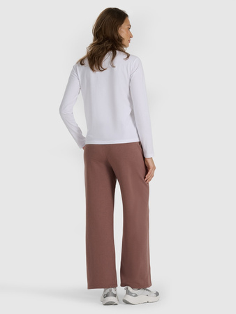 Spodnie dresowe z szerokimi nogawkami damskie 4F 4FRAW25TTROF1614-82S