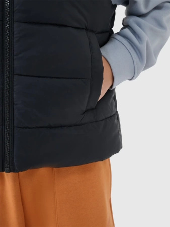 Bezrękawnik chłopięcy puchowy z wypełnieniem syntetycznym 4F 4FJWSS25TVJAM169-20S