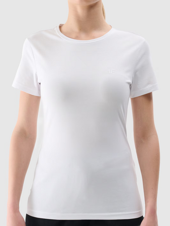 Koszulka damska bawełniana slim 4F 4FWMM00TTSHF2255-10S