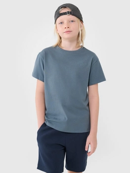 T-shirt oversize gładki chłopięcy 4F 4FJWSS25TTSHM2324-46S