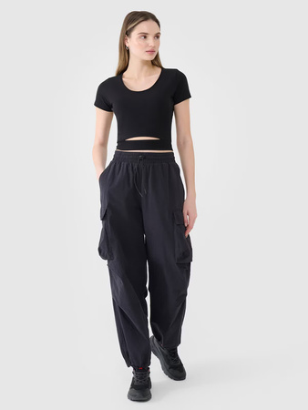 T-shirt crop top gładki damski 4F 4FRSS25TTSHF2695-20S