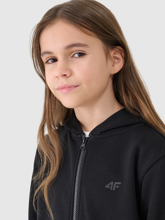 Bluza dziewczęca dresowa rozpinana z kapturem 4F 4FJWSS25TSWSF1706-20S