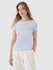 T-shirt damski slim z modalem 4F 4FWSS25TTSHF1995-34S
