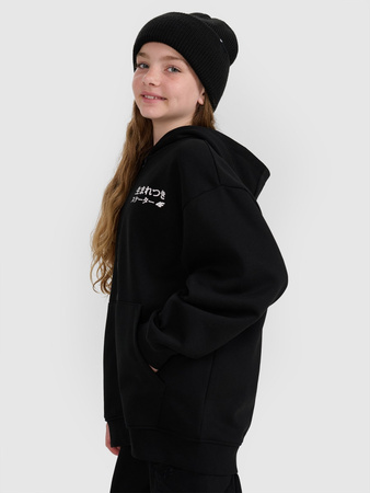 Bluza dresowa rozpinana z kapturem dziewczęca 4F 4FJRAW25TSWSF2516-20S