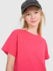 T-shirt oversize gładki dziewczęcy 4F 4FJWSS25TTSHF2326-55S