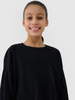 Longsleeve oversize gładki dziewczęcy 4F 4FJWSS25TLONF377-20S