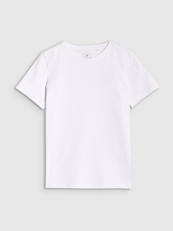T-shirt regular gładki chłopięcy 4F 4FJRMM00TTSHM3254-10S
