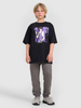 T-shirt oversize z nadrukiem chłopięcy 4F 4FJRAW25TTSHM3062-20S