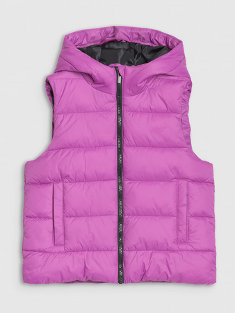 Bezrękawnik dziewczęcy puchowy z wypełnieniem syntetycznym 4F 4FJWSS25TVJAF166-50S