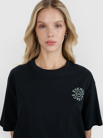 T-shirt oversize z nadrukiem damski 4F 4FWSS25TTSHF1993-20S