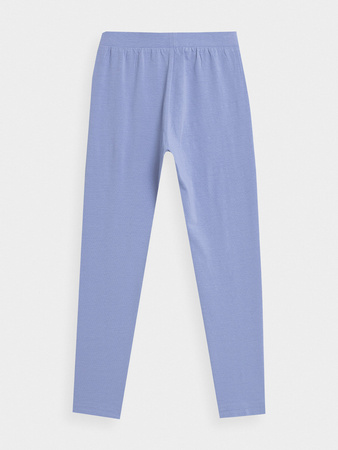 Legginsy bawełniane elastyczne dziewczęce 4F Junior