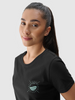 T-shirt regular z nadrukiem damski 4F 4FRSS24TTSHF2547-20S