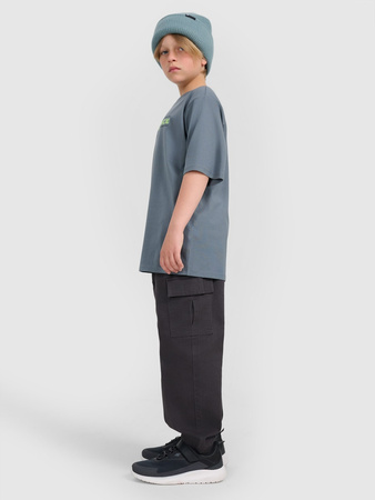 T-shirt oversize z nadrukiem chłopięcy 4F 4FJRAW25TTSHM3166-46S