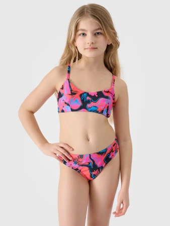 Dziewczęcy strój kąpielowy dwuczęściowy 4F JUNIOR 4FJWSS25UBKSF046-90A