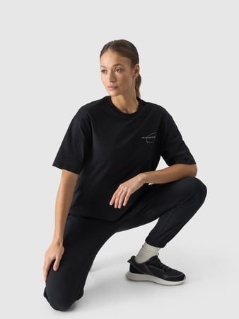 T-shirt oversize z nadrukiem damski 4F 4FRSS24TTSHF2089-20S
