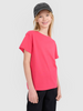 T-shirt oversize gładki dziewczęcy 4F 4FJWSS25TTSHF2326-55S