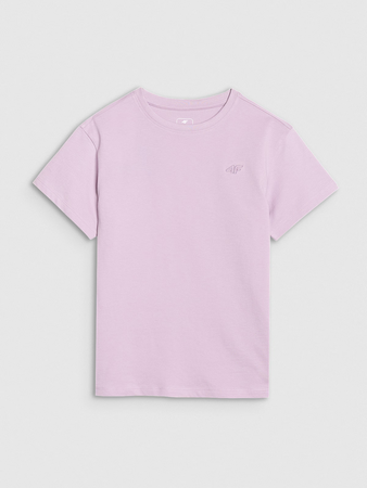 T-shirt oversize gładki dziewczęcy 4F 4FJWSS25TTSHF2326-56S