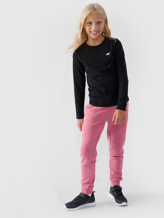 Longsleeve regular gladki dziewczęcy 4F Junior 4FJWMM00TLONF318-20S