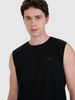 Tank top regular gładki męski 4F 4FWMM00TSLEM125-20S