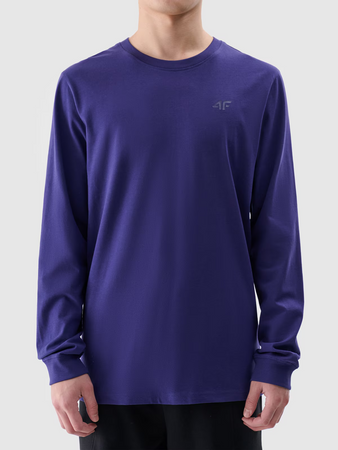 Longsleeve regular gładki męski 4F 4FWMM00TLONM432-31S