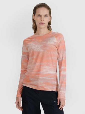 Longsleeve rowerowy szybkoschnący damski 4F 4FWSS25TFLOF344-70A