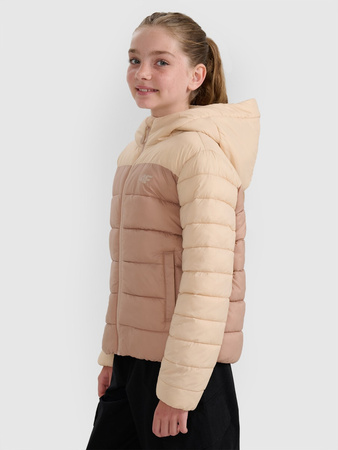 Kurtka puchowa z wypełnieniem syntetycznym dziewczęca 4F 4FJRAW25TDJAF0771-83S