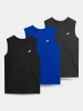 Koszulka bez rękawów męska (ZESTAW KOSZULEK 3 SZT.) 4F 4FWSS25TSLEM288-90S