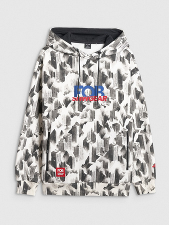 Bluza dresowa loose z kapturem męska 4F 4FRAW25TSWSM2569-91A