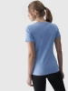 T-shirt slim gładki damski 4F