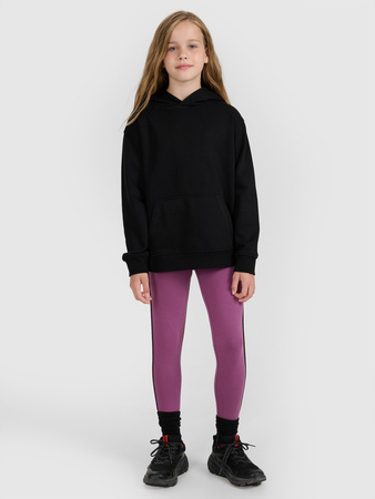 Bluza dresowa nierozpinana z kapturem dziewczęca 4F 4FJWMM00TSWSF1862-20S