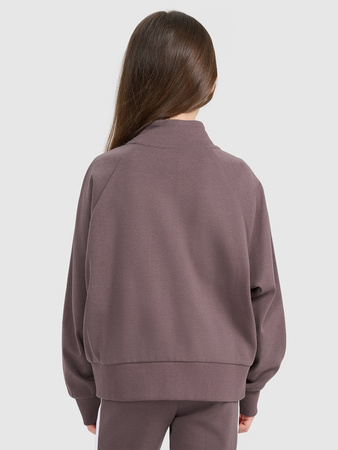 Bluza dresowa rozpinana bez kaptura dziewczęca 4F 4FJRAW25TSWSF2430-51S