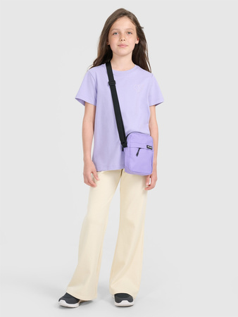 T-shirt regular z nadrukiem dziewczęcy 4F 4FJRAW25TTSHF3199-52S