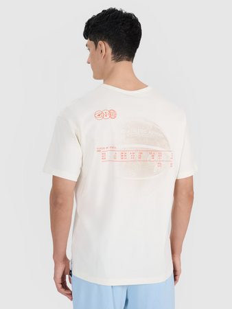 T-shirt oversize z nadrukiem męski 4F 4FRSS25TTSHM2652-11S