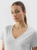 T-shirt damski gładki w regularnym kroju 4F