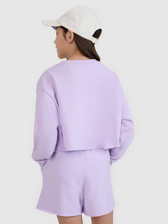 Bluza dresowa nierozpinana bez kaptura dziewczęca 4F 4FJWSS25TSWSF1504-52S