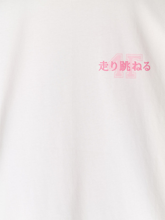 T-shirt oversize z nadrukiem dziewczęcy 4F 4FJRAW25TTSHF2935-11S