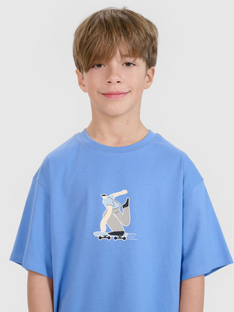 Chłopięcy t-shirt z nadrukiem 4F 4FJRSS25TTSHM2641-33S