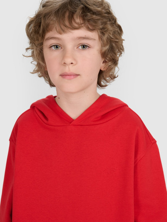 Bluza dresowa nierozpinana z kapturem chłopięca 4F 4FJRAW25TSWSM2490-62S
