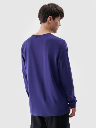 Longsleeve regular gładki męski 4F 4FWMM00TLONM432-31S