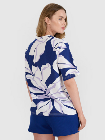 T-shirt oversize z nadrukiem damski 4F 4FRSS25TTSHF2692-91A