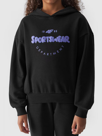 Bluza dresowa nierozpinana z kapturem dziewczęca 4F Junior 4FJWAW24TSWSF1213-20S