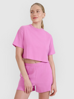 Damski t-shirt crop top 4F 4FWSS25TTSHF1977-54S