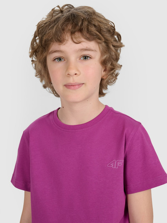 T-shirt regular gładki (ZESTAW 2 szt.) dziecięcy 4F 4FJRAW25TTSHU3157-92S