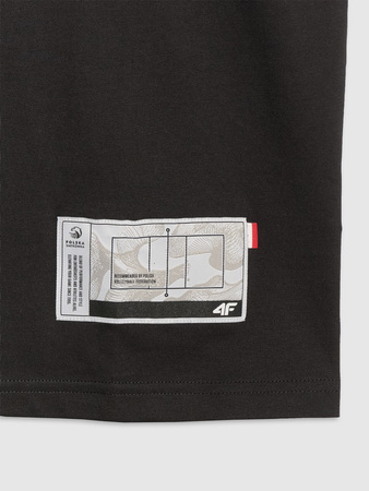T-shirt regular z nadrukiem siatkarskim męski 4F 4FRAW25TTSHM3235-20S