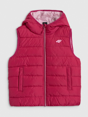 Bezrękawnik puchowy z wypełnieniem syntetycznym dziewczęcy 4F 4FJRAW25TVJAF322-54S