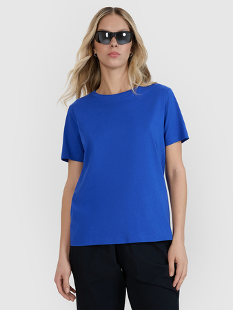 T-shirt oversize z nadrukiem damski 4F 4FWSS25TTSHF2238-36S